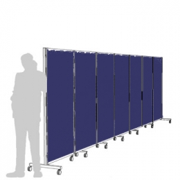 Separè autostabile ALA ROLLER "TXT" - cm 716x190h (7 elementi)