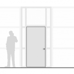 Porta in multistrato bilaminato inserita nel pannello - cm 90x210h