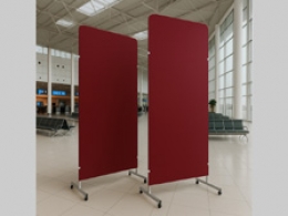 Schermo divisorio SWING con tessuto - cm 80x180h