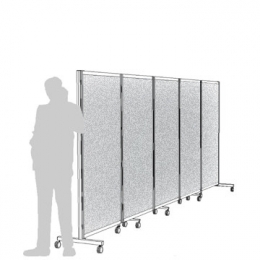 Separè autostabile ALA ROLLER "laminato" - cm 516x190h (5 elementi)