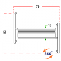 Separè autostabile CLIPPER ROLLER "laminato" - cm 601x193h (9 elementi)