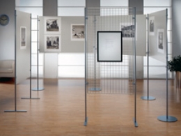 Pannello espositivo EXPO'  "composito aggiuntivo" con base tonda - cm 105x200h