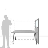 Pannello divisorio MACRO.OFX "finestrato feltro" - cm 80x140h - Pannello divisorio MACRO.OFX 