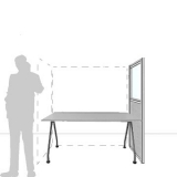 Pannello divisorio MACRO.OFX "finestrato feltro" - cm 80x160h - Pannello divisorio MACRO.OFX 