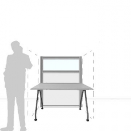 Pannello divisorio MACRO.OFX "finestrato laminato" - cm 100x140h