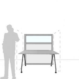 Pannello divisorio MACRO.OFX "finestrato laminato" - cm 120x140h