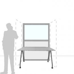 Pannello divisorio MACRO.OFX "finestrato laminato" - cm 120x180h