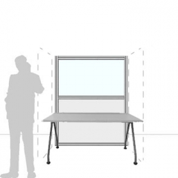 Pannello divisorio MACRO.OFX "finestrato laminato" - cm 140x180h