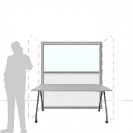 Pannello divisorio MACRO.OFX "finestrato laminato" - cm 160x180h