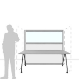 Pannello divisorio MACRO.OFX "finestrato laminato" - cm 180x160h - Pannello divisorio MACRO.OFX 