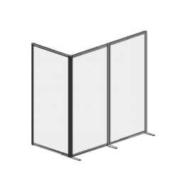 KIT MACRO cm.300x200h (n.3.pannelli cm. 100x200h) con 4 basi dritte rastremate