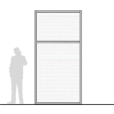 Pannello divisorio MACRO "alveolare" con traversa - cm 150x300h  - Pannello divisorio MACRO 