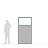 Pannello divisorio MACRO "finestrato feltro" - cm 100x200h  - Pannello divisorio MACRO 