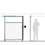 Pannello scorrevole MACRO "finestrato alveolare" - cm 150x200h  - Pannello scorrevole MACRO 
