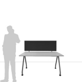 Schermo divisorio fonoassorbente TXT "desk" - con 2 morsetti tipo A - cm 140x40h - Schermo divisorio fonoassorbente TXT 