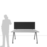 Schermo divisorio fonoassorbente TXT "desk" - con 2 morsetti tipo A - cm 160x50h - Schermo divisorio fonoassorbente TXT 