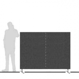 Pannello divisorio TXT autostabile con 2 basi dritte - cm 180x140h