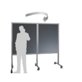 Lavagna dittico pieghevole su ruote MACRO LAVAGNA effetto "ardesia"  - cm.200x200h  - Lavagna dittico pieghevole su ruote MACRO LAVAGNA effetto 