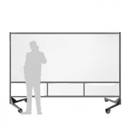 Lavagna su ruote MACRO LAVAGNA "bianca magnetica" senza superficie inferiore - cm 300x200h 