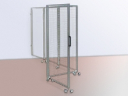 Separè a parete su ruote MACRO R. L. GRIGLIA - cm 540x212h (5 elementi)