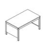 Scrivania pannellata con struttura metallica cm 180. - Scrivania pannellata con struttura metallica cm 180.