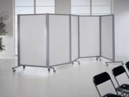 Separè autostabile ALA ROLLER "alveolare" - cm 916x190h (9 elementi)