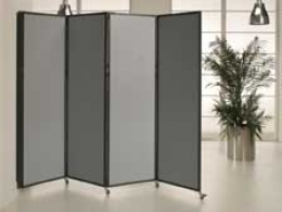 Separè a parete CLIPPER ROLLER LIGHT "feltro" - cm 264x201h (4 elementi)