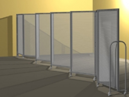 Separè a parete MACRO ZIG ZAG LIGHT "alveolare" - cm 740x200h (8 elementi)