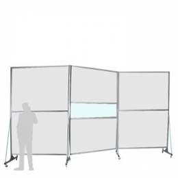 Separè autostabile MACRO QUINTA "finestrato alveolare" - cm 600x300 (3 elementi)