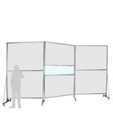 Separè autostabile MACRO QUINTA "finestrato alveolare" - cm 600x300 (3 elementi) - Separè autostabile MACRO QUINTA 