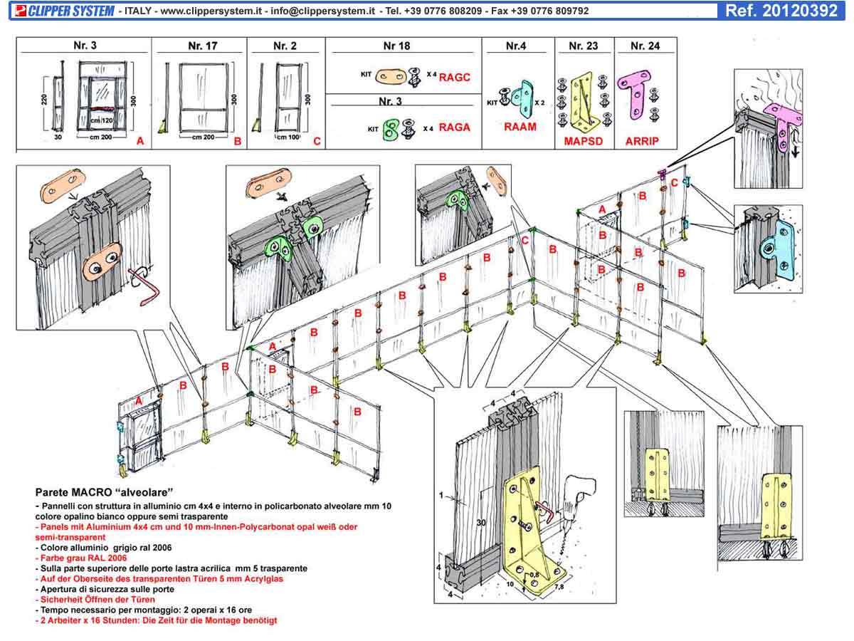 Comporre pareti divisorie amovibili con il MACROWALL