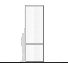 Parete divisoria MACROWALL "alveolare" con traversa a cm 100 - cm 100x300h 