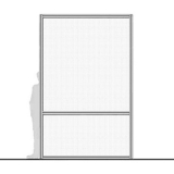 Parete divisoria MACROWALL "alveolare" con traversa a cm 100 - cm 200x300h  - Parete divisoria MACROWALL 