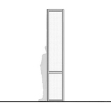 Parete divisoria MACROWALL "alveolare" con traversa a cm 100 - cm 50x300h  - Parete divisoria MACROWALL 