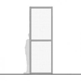 Parete divisoria MACROWALL "alveolare" con traversa a cm 150 - cm 100x300h 