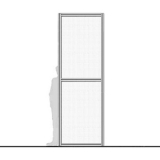 Parete divisoria MACROWALL "alveolare" con traversa a cm 150 - cm 100x300h  - Parete divisoria MACROWALL 