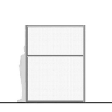 Parete divisoria MACROWALL "alveolare" con traversa a cm 150 - cm 200x250h  - Parete divisoria MACROWALL 