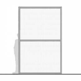 Parete divisoria MACROWALL "alveolare" con traversa a cm 150 - cm 200x300h 