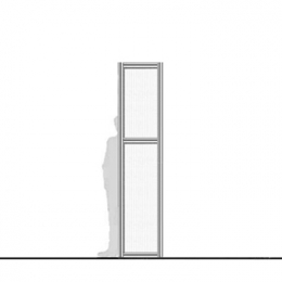 Parete divisoria MACROWALL "alveolare" con traversa a cm 150 - cm 50x250h 