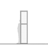 Parete divisoria MACROWALL "alveolare" con traversa a cm 150 - cm 50x250h  - Parete divisoria MACROWALL 