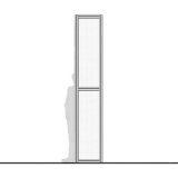 Parete divisoria MACROWALL "alveolare" con traversa a cm 150 - cm 50x300h  - Parete divisoria MACROWALL 